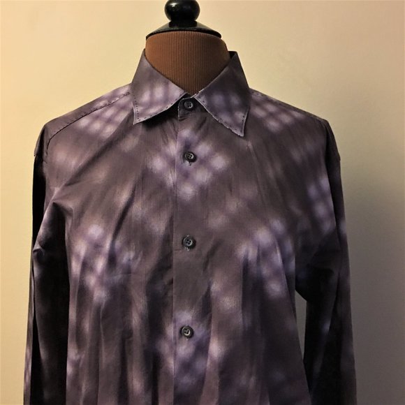 BUGATCHI Spread Collar Cotton Button Front Shirt - Picture 7 of 16